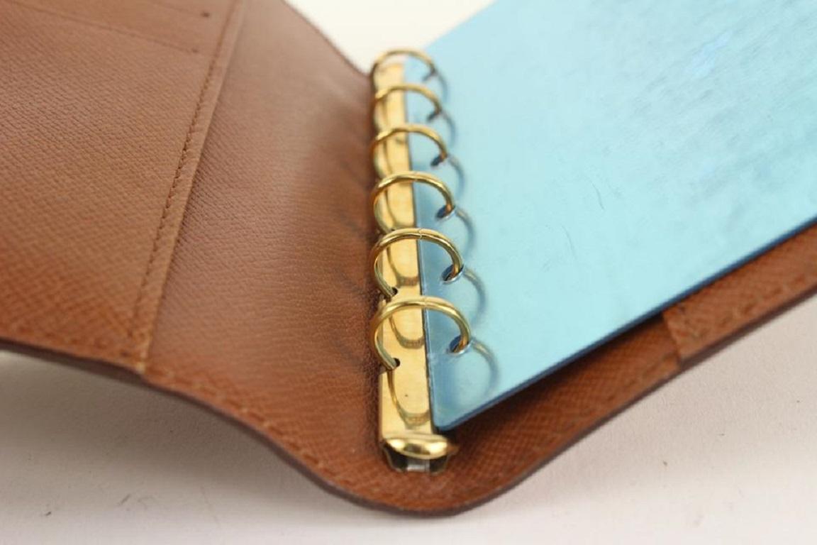 Louis Vuitton Braun Epi Leder Ring Agenda PM Tagebucheinband Notebook 97lv2 im Angebot 8