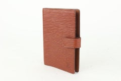 Louis Vuitton Brown Epi Leather Small Ring Agenda PM Diary Cover Notebook 97lv2