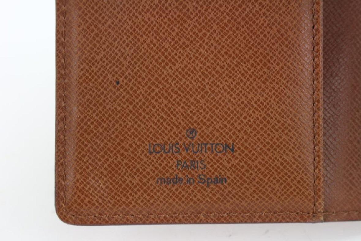 Louis Vuitton Brown Epi Leather Small Ring Agenda PM Diary Cover Notebook 97lv2 In Good Condition For Sale In Dix hills, NY