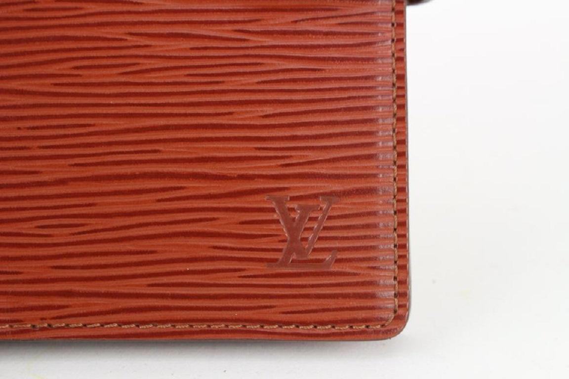 Louis Vuitton Brown Epi Leather Small Ring Agenda PM Diary Cover Notebook 97lv2 For Sale 3
