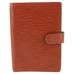Louis Vuitton Brown Epi Leather Small Ring Agenda PM Diary Cover Notebook 97lv2
