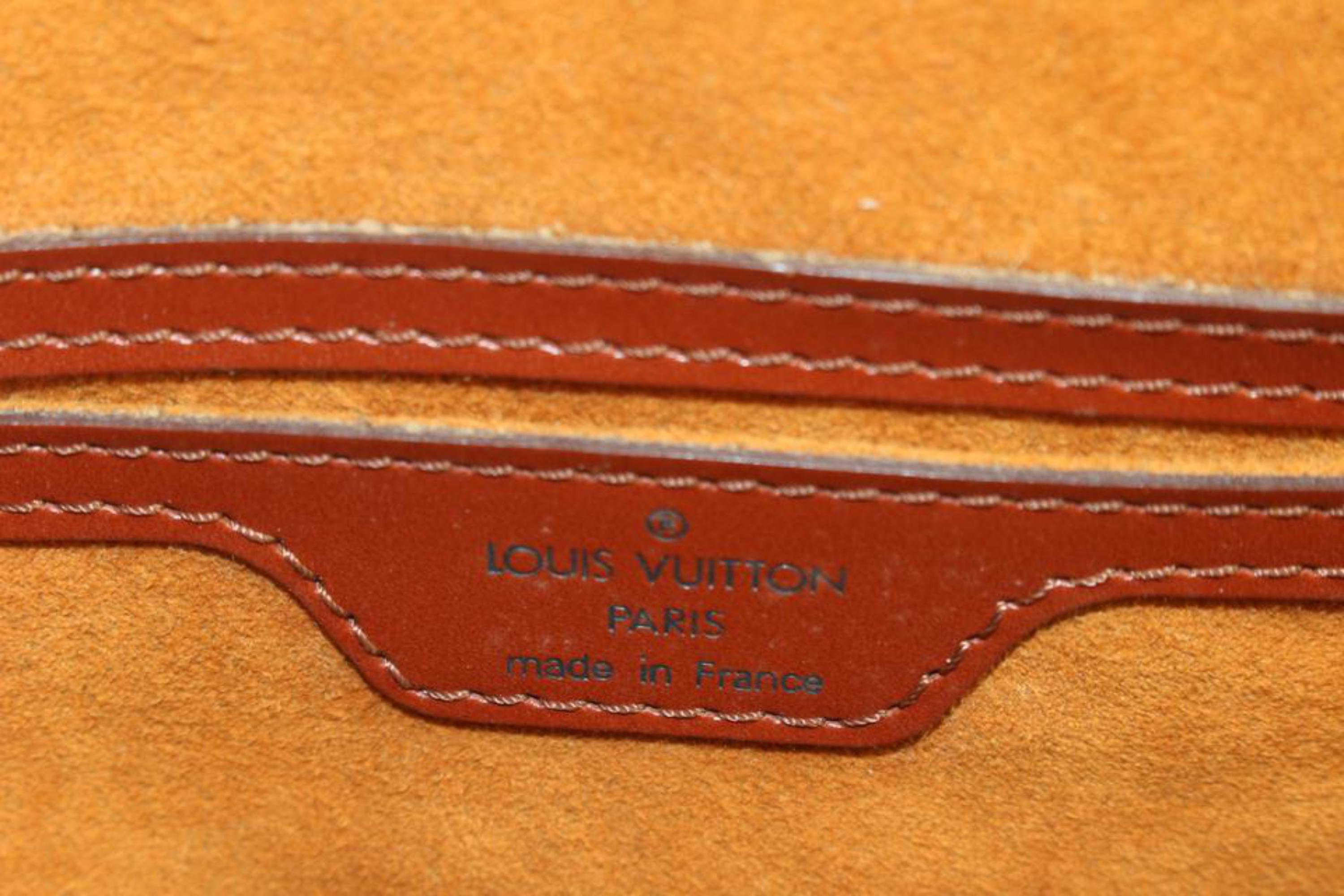 Louis Vuitton Brown Epi Leather Soufflot Shoulder Bag Papillon 1L44V For Sale 1