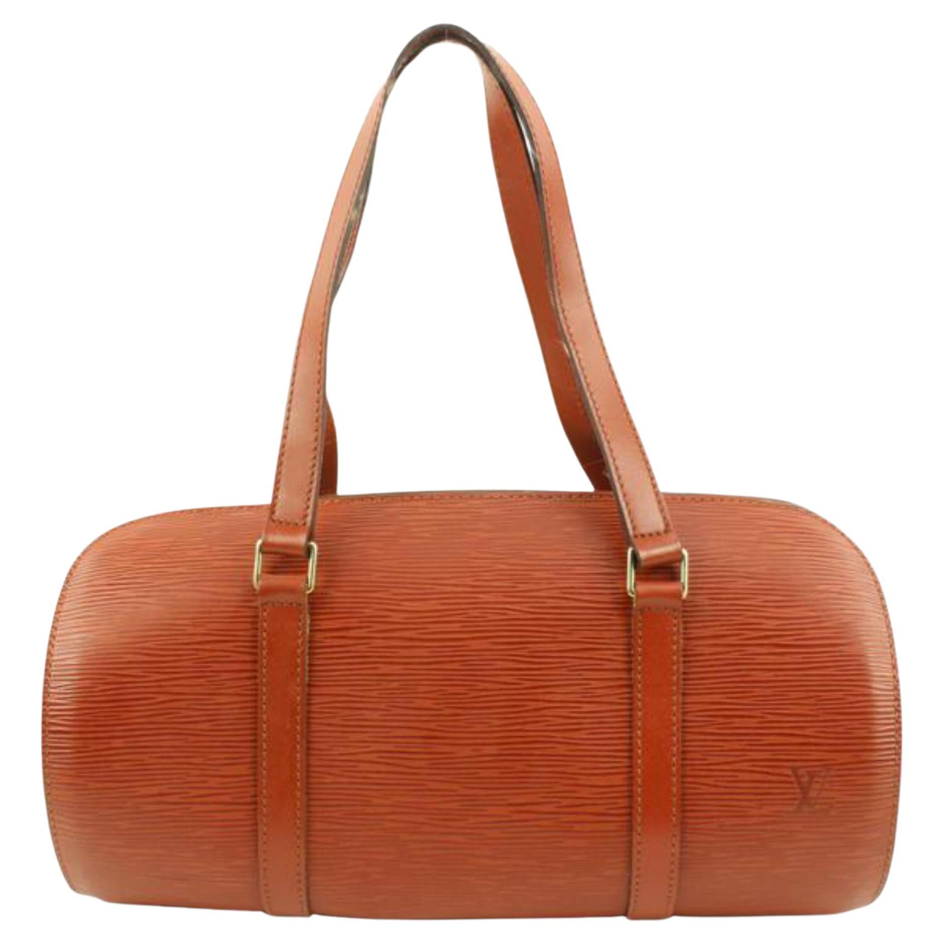 Louis Vuitton Brown Epi Leather Soufflot Shoulder Bag Papillon 1L44V For Sale