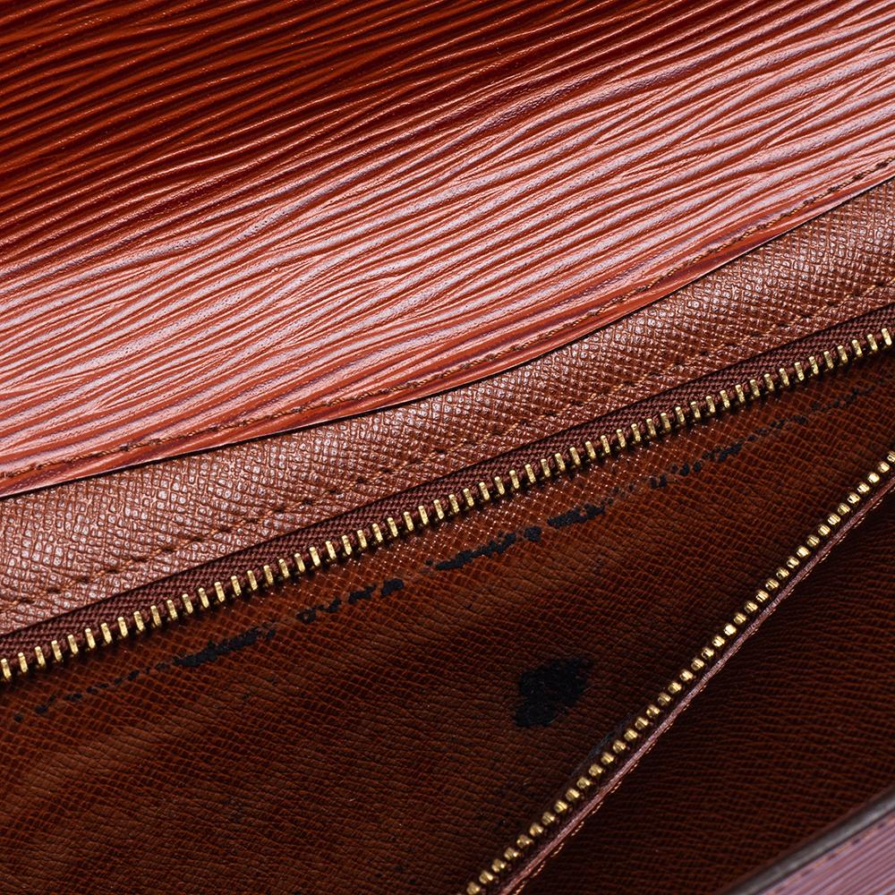 Louis Vuitton Brown Epi Leather Vintage Montaigne Clutch 4