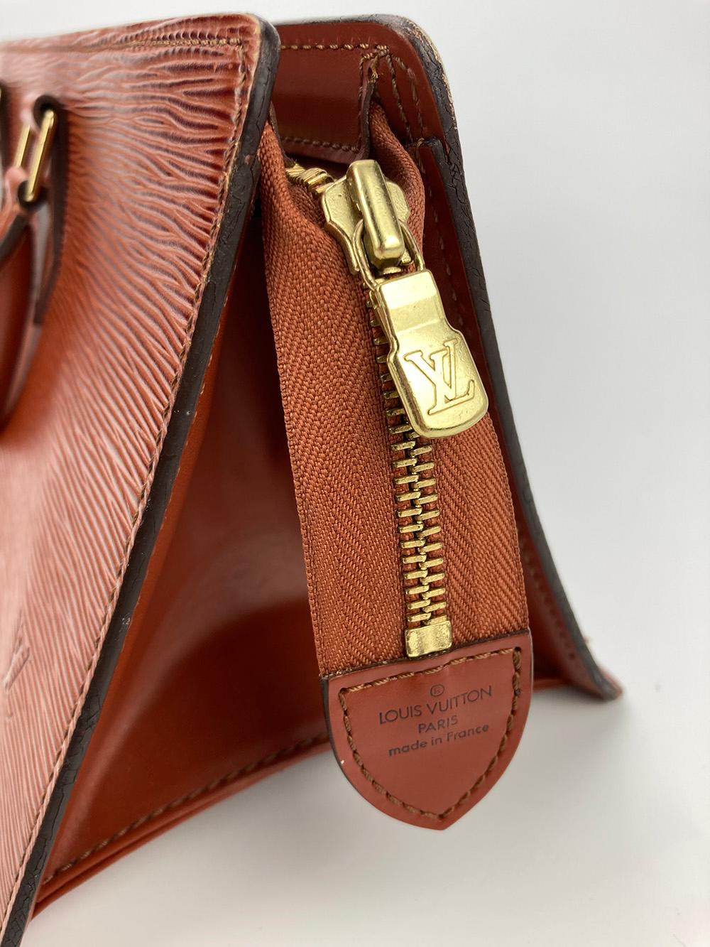 Louis Vuitton Brown Epi Sac Triangle Bag For Sale 8