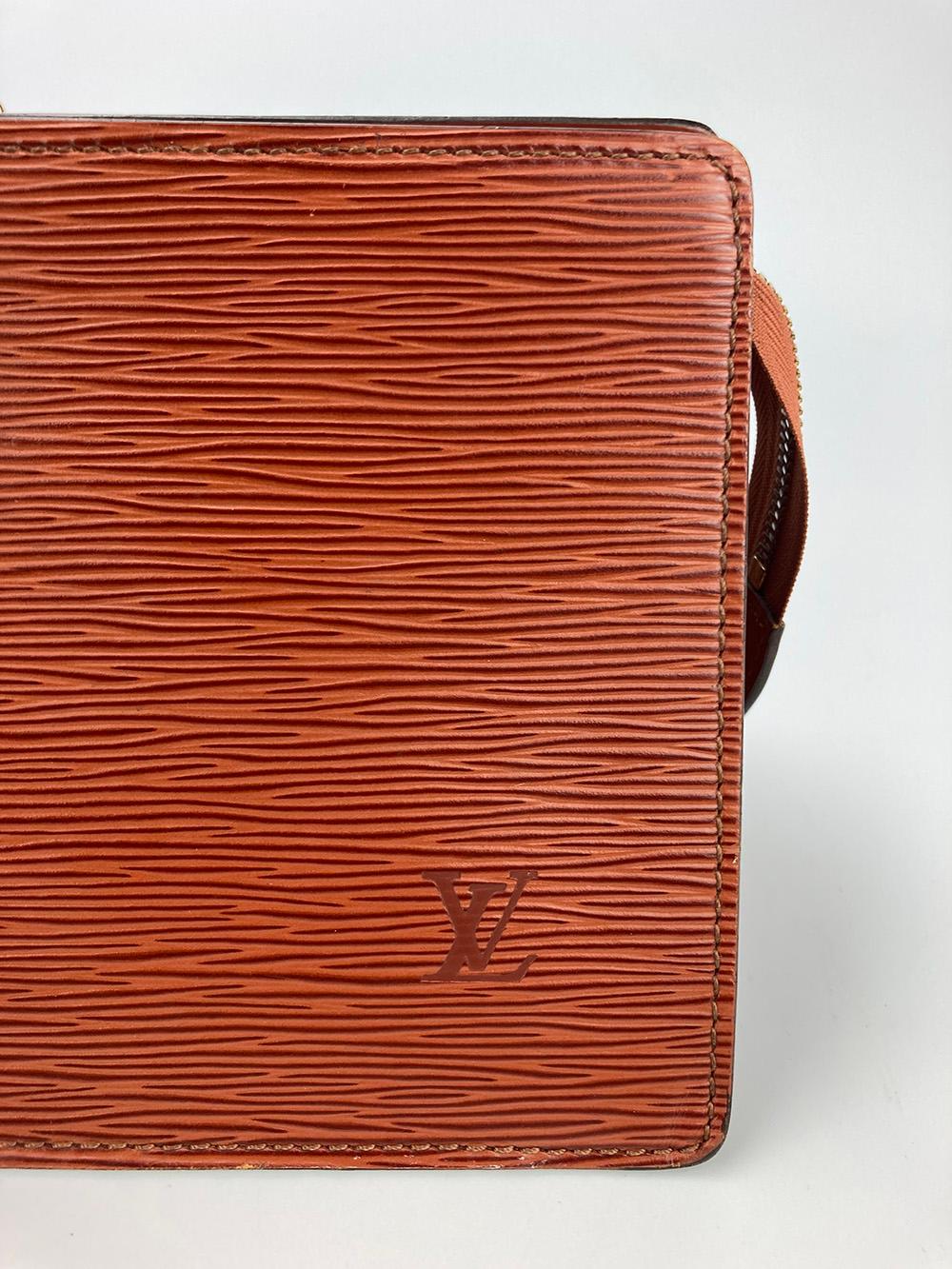 Women's Louis Vuitton Brown Epi Sac Triangle Bag For Sale