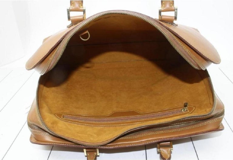 LOUIS VUITTON Black Epi Leather Sorbonne Briefcase Bag