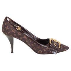 LOUIS VUITTON brown FUISAN MONOGRAM IDYLLE Buckle Pumps Shoes 37