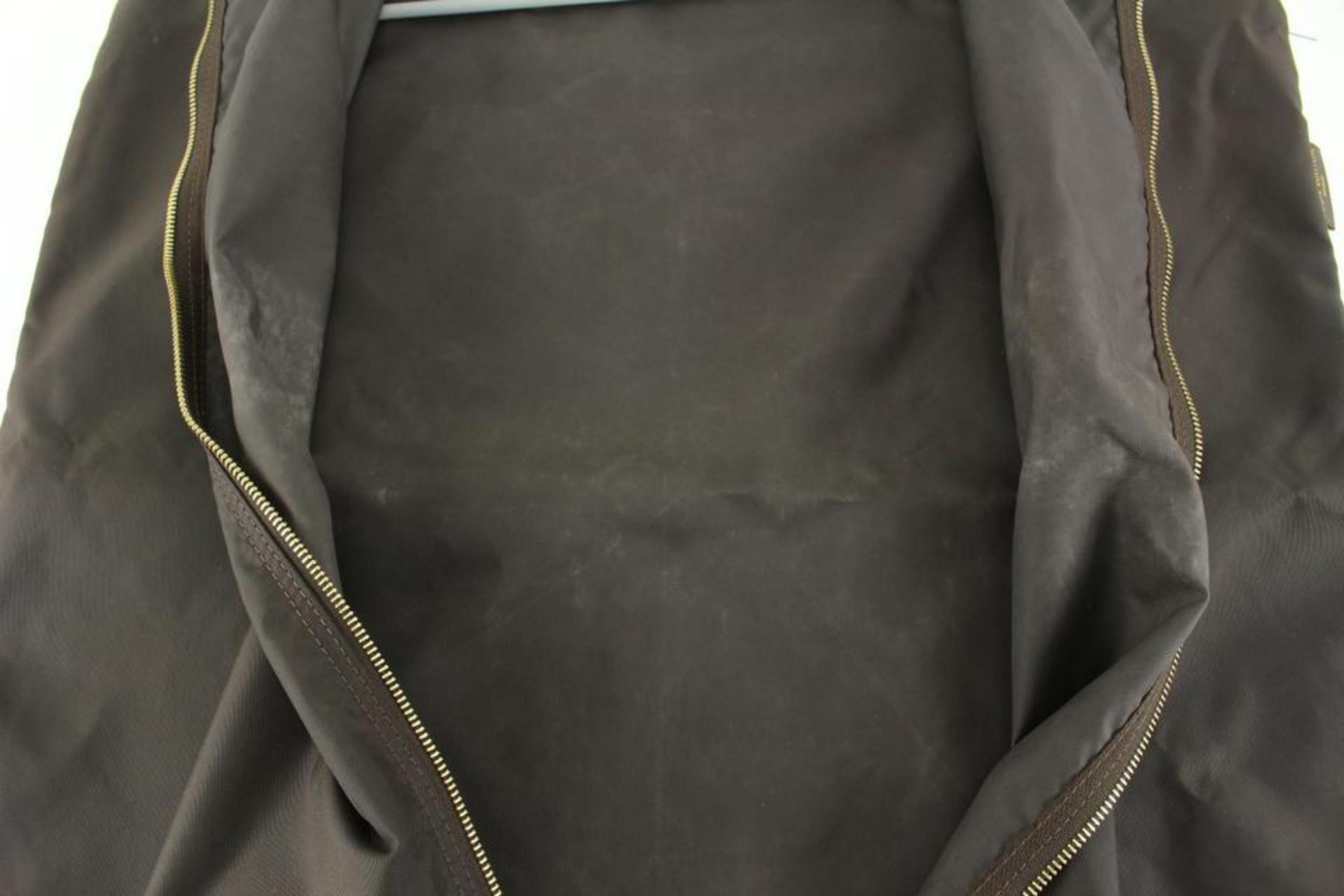 Black Louis Vuitton Brown Garment Bag with One Hanger 67lk84s