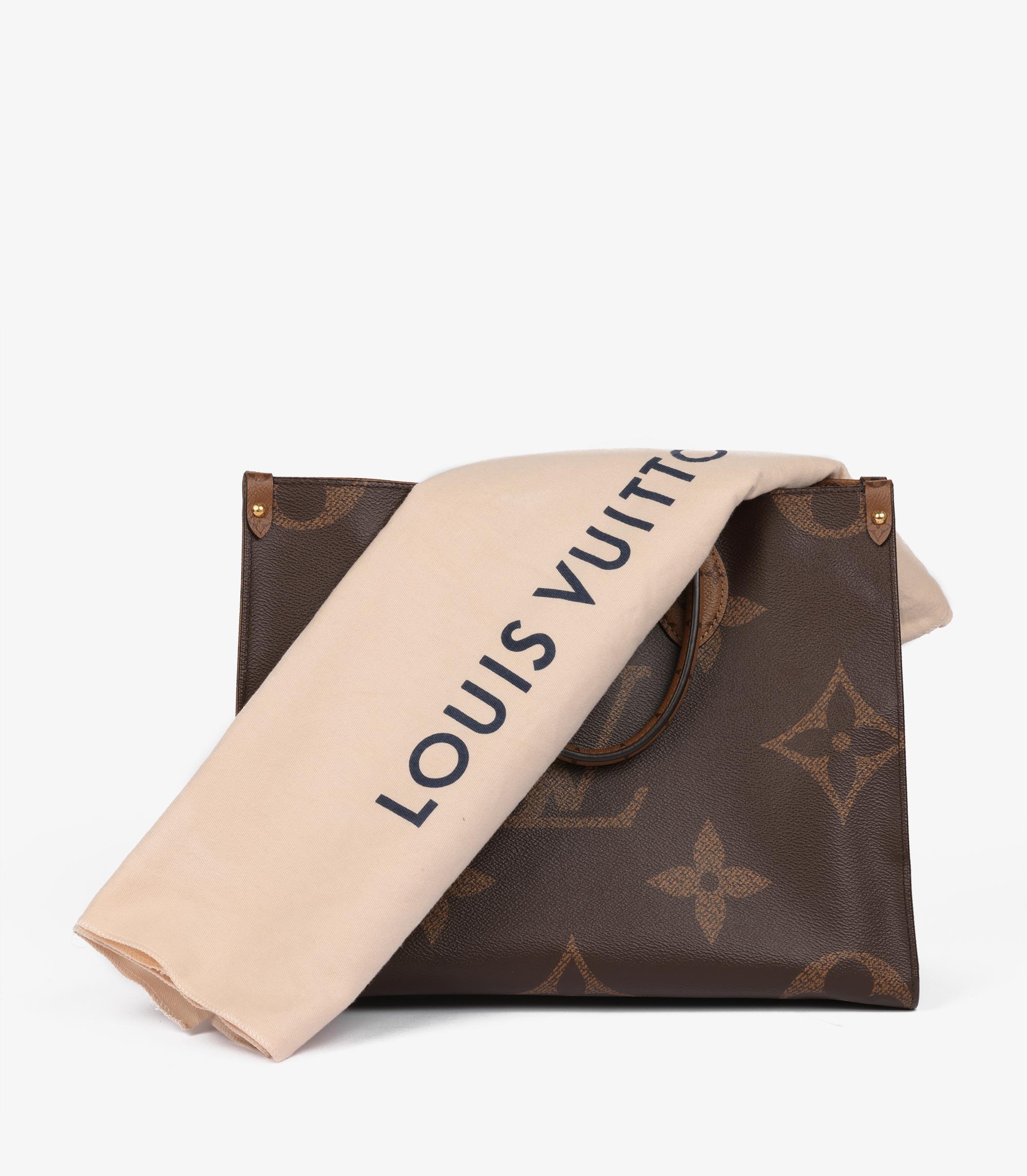 Louis Vuitton Brown Giant Monogram & Monogram Reverse Canvas Coated Onthego MM 5