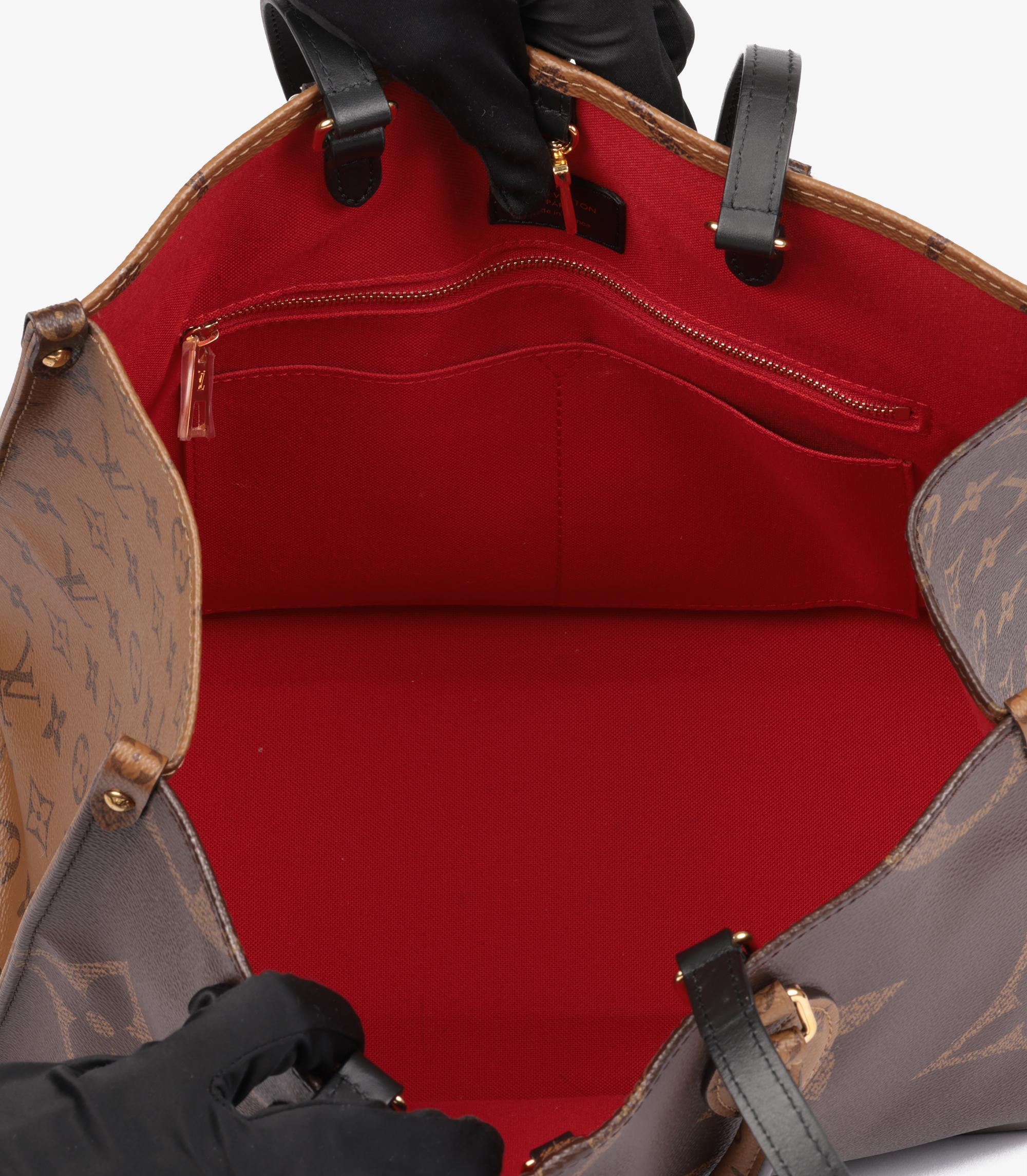 Louis Vuitton Brown Giant Monogram & Monogram Reverse Canvas Coated Onthego MM 3
