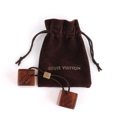 LOUIS VUITTON Brown Gold Resin Transparent Elastic Hair Cubes