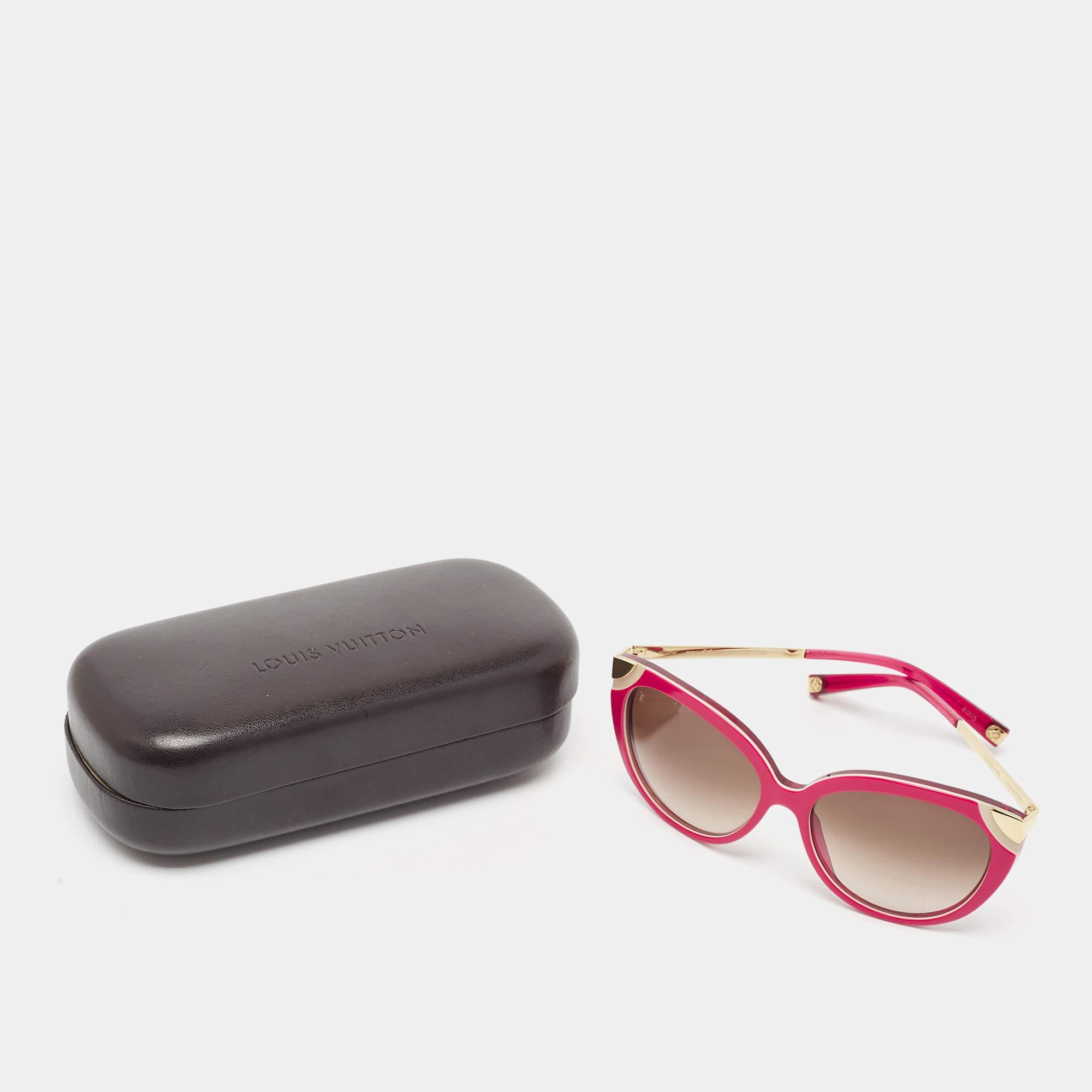 Women's Louis Vuitton Brown Gradient Z0740W Amber Cat Eye Sunglasses