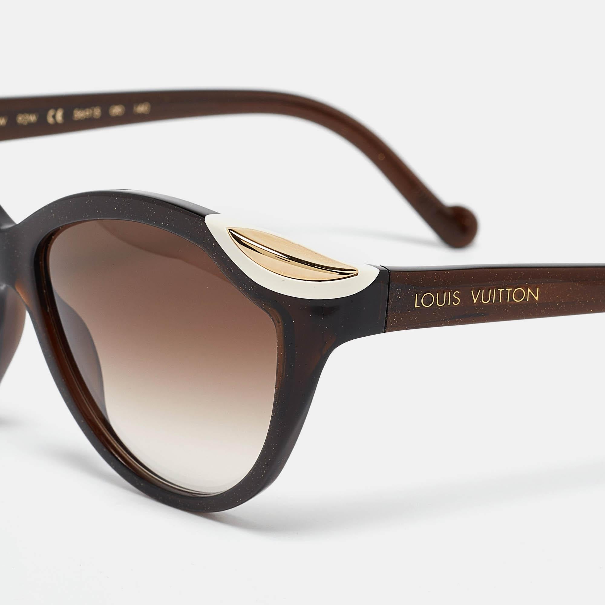 Black Louis Vuitton Brown Gradient Z0748W Ivy Cat Eye Sunglasses