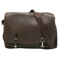 Louis Vuitton Brown/Green Taiga Leather Dersou Messenger Bag