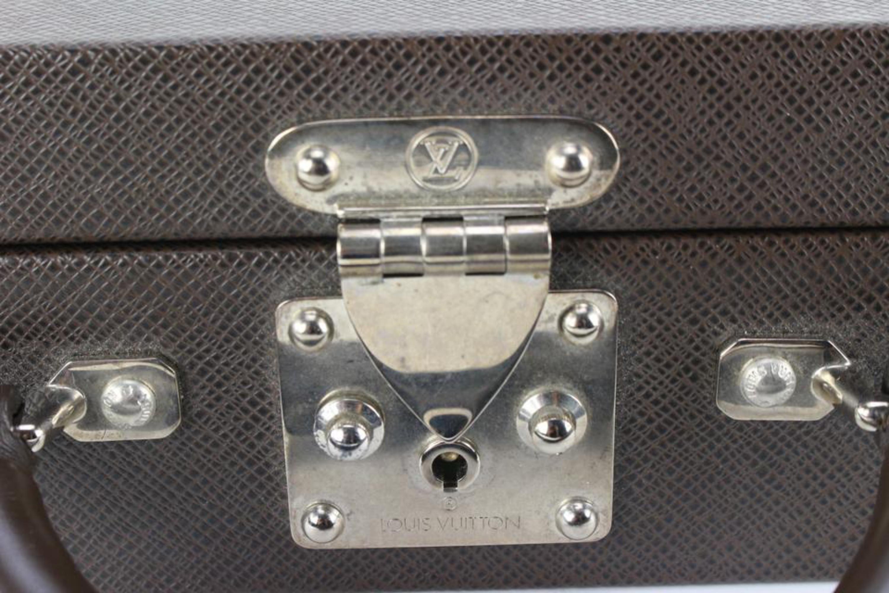 Louis Vuitton Brown Grizzli Taiga Leather President Briefcase Attache14lk616s For Sale 1