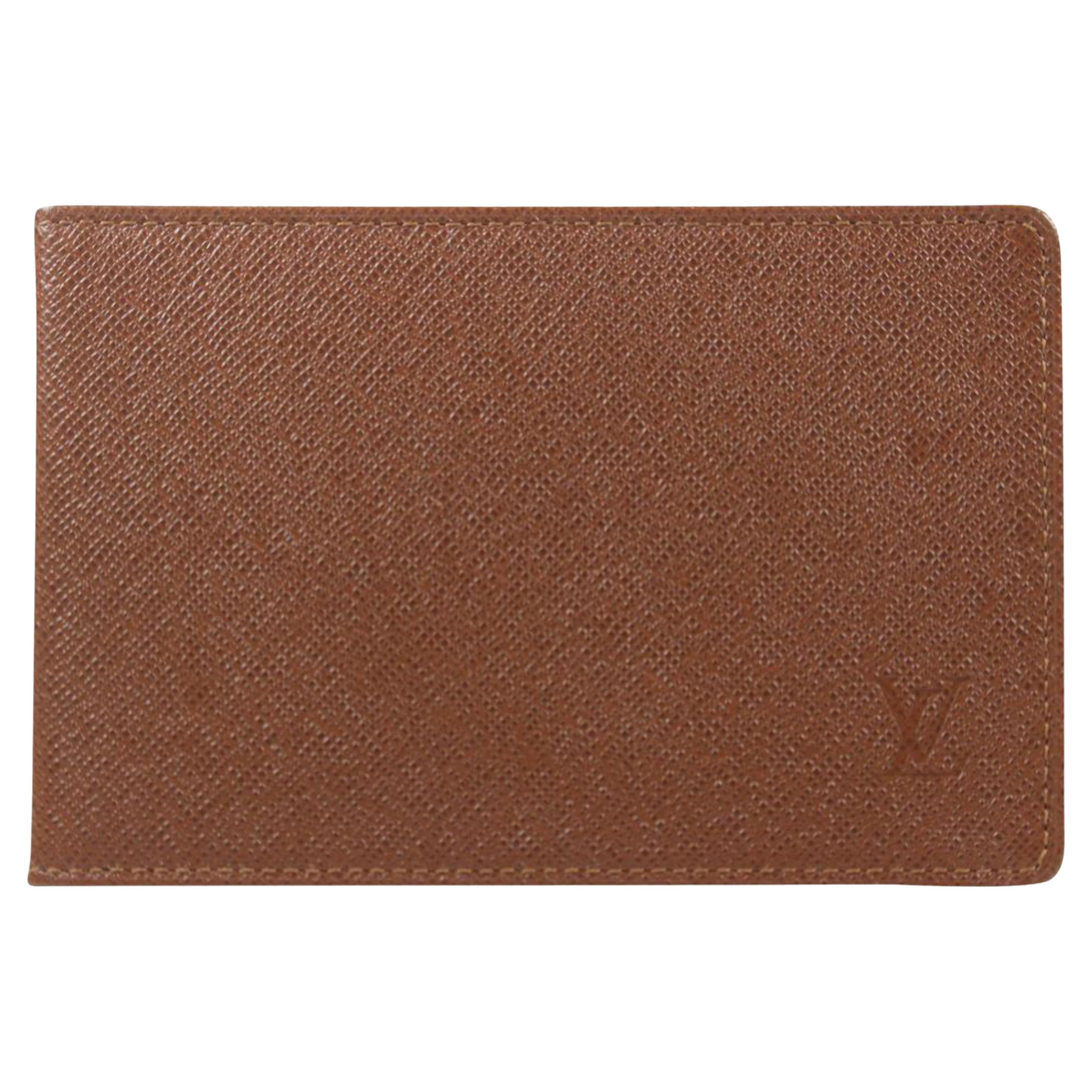 Louis Vuitton Brown ID Holder Card Wallet Insert 1LZ1104 For Sale