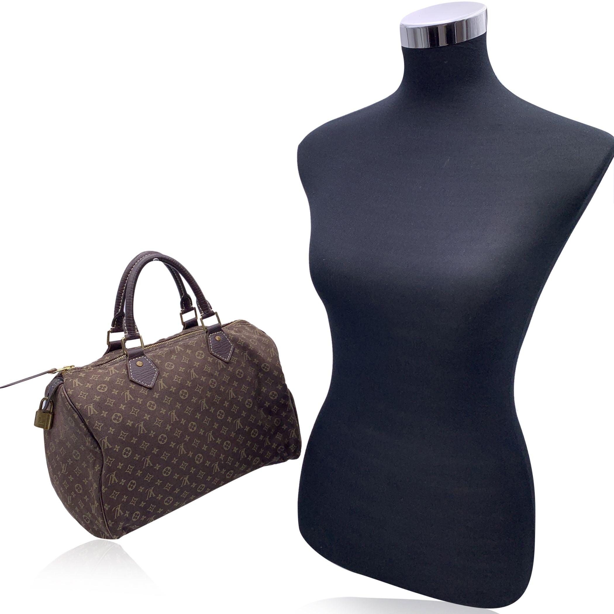 This beautiful Bag will come with a certificate of authenticity provided by Entrupy. The certificate will be provided at no further cost Sophisticated Louis vuitton 'Speedy 30' in Brown (Ebene) Monogram Mini Lin (now known as Idylle) canvas. Brown