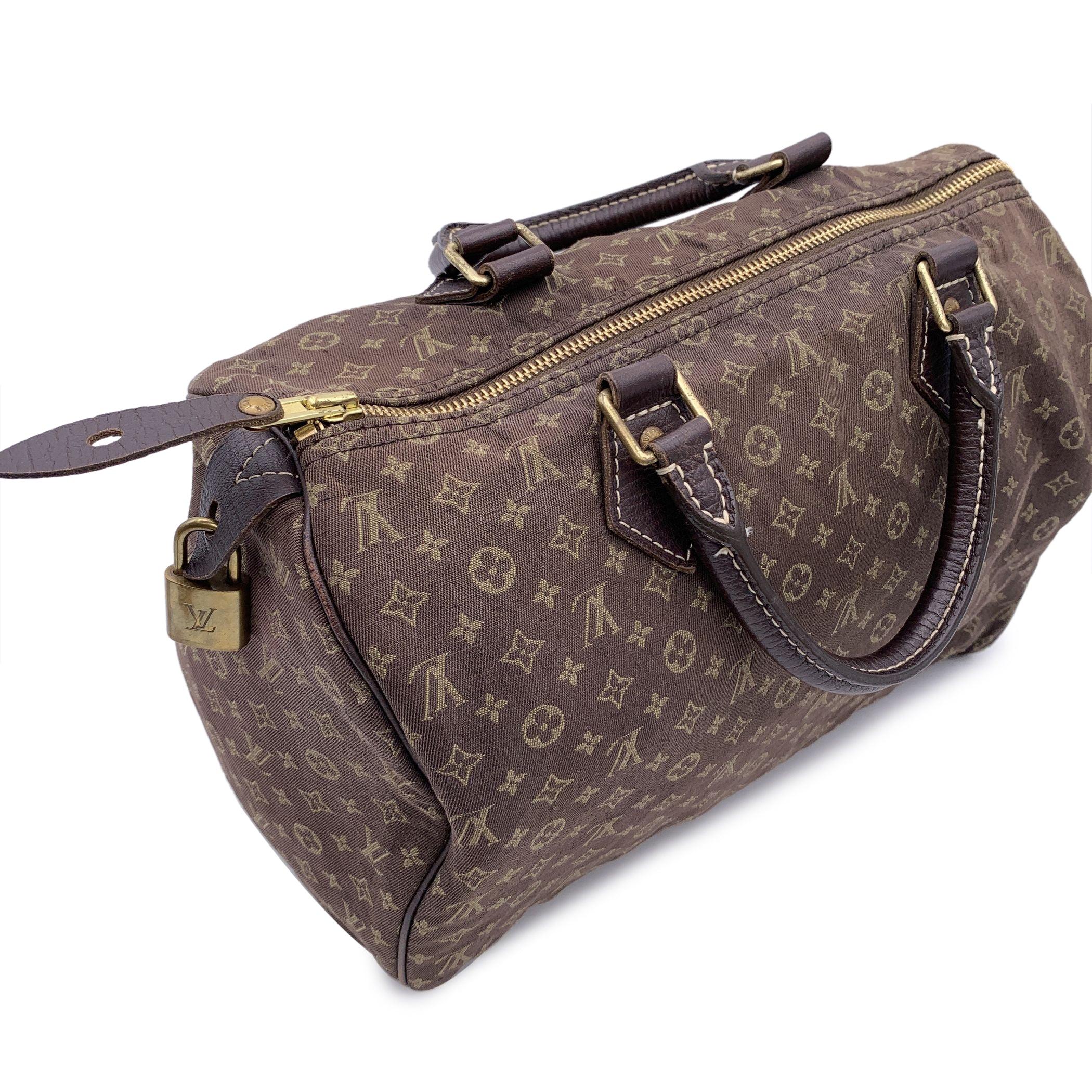 Black Louis Vuitton Brown Idylle Monogram Mini Lin Canvas Speedy 30 Bag For Sale