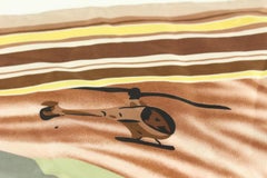 Louis Vuitton Brown Japanese Watercolor Inventour Abstract Silk Scarf 4LV1105