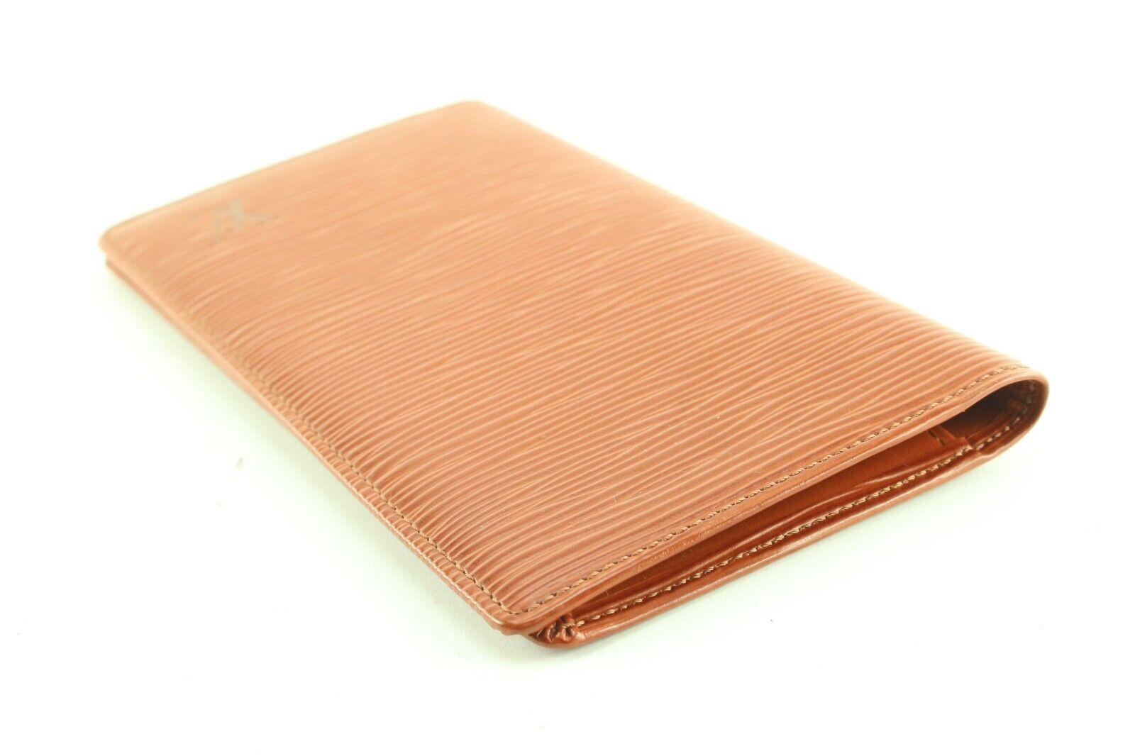 Women's Louis Vuitton Brown Kenyan Fawn Epi Leather Long Brazza Wallet 3LV525C