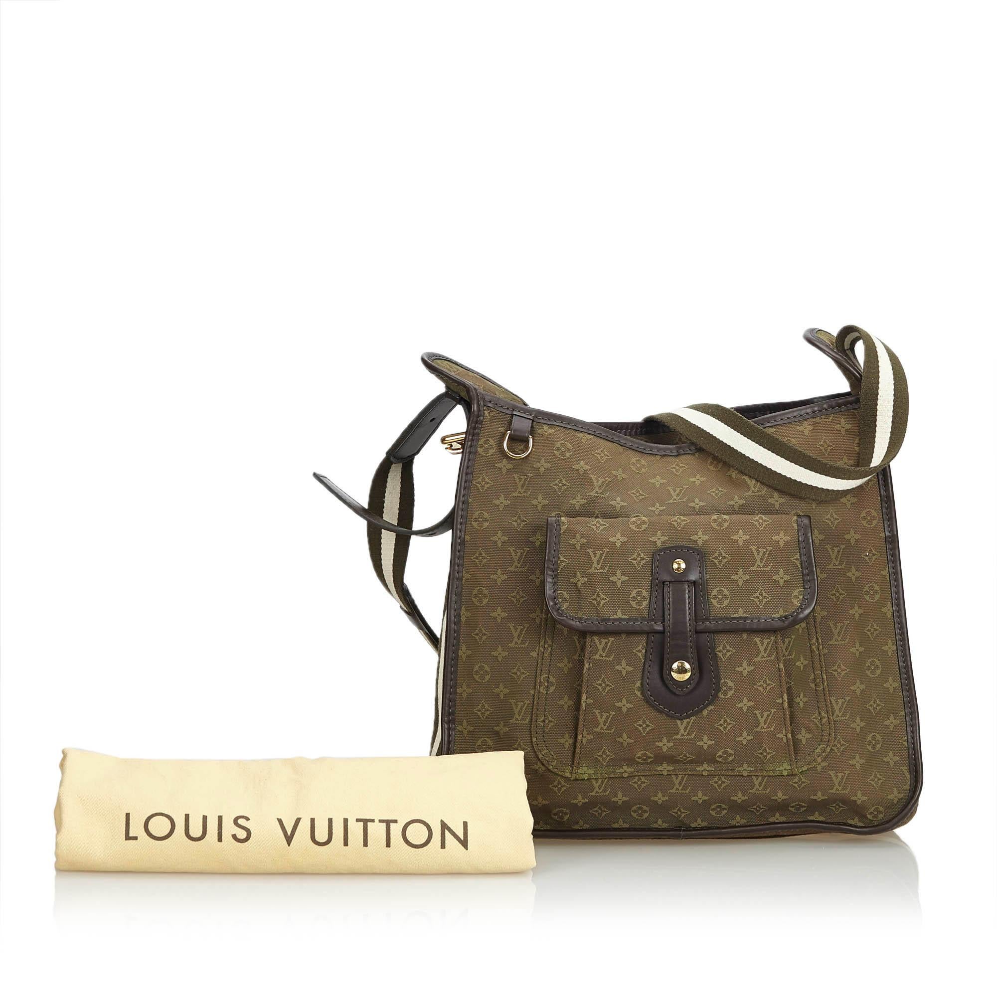 Louis Vuitton Brown Khaki Cotton Fabric Monogram Mini Lin Mary Kate France For Sale 6