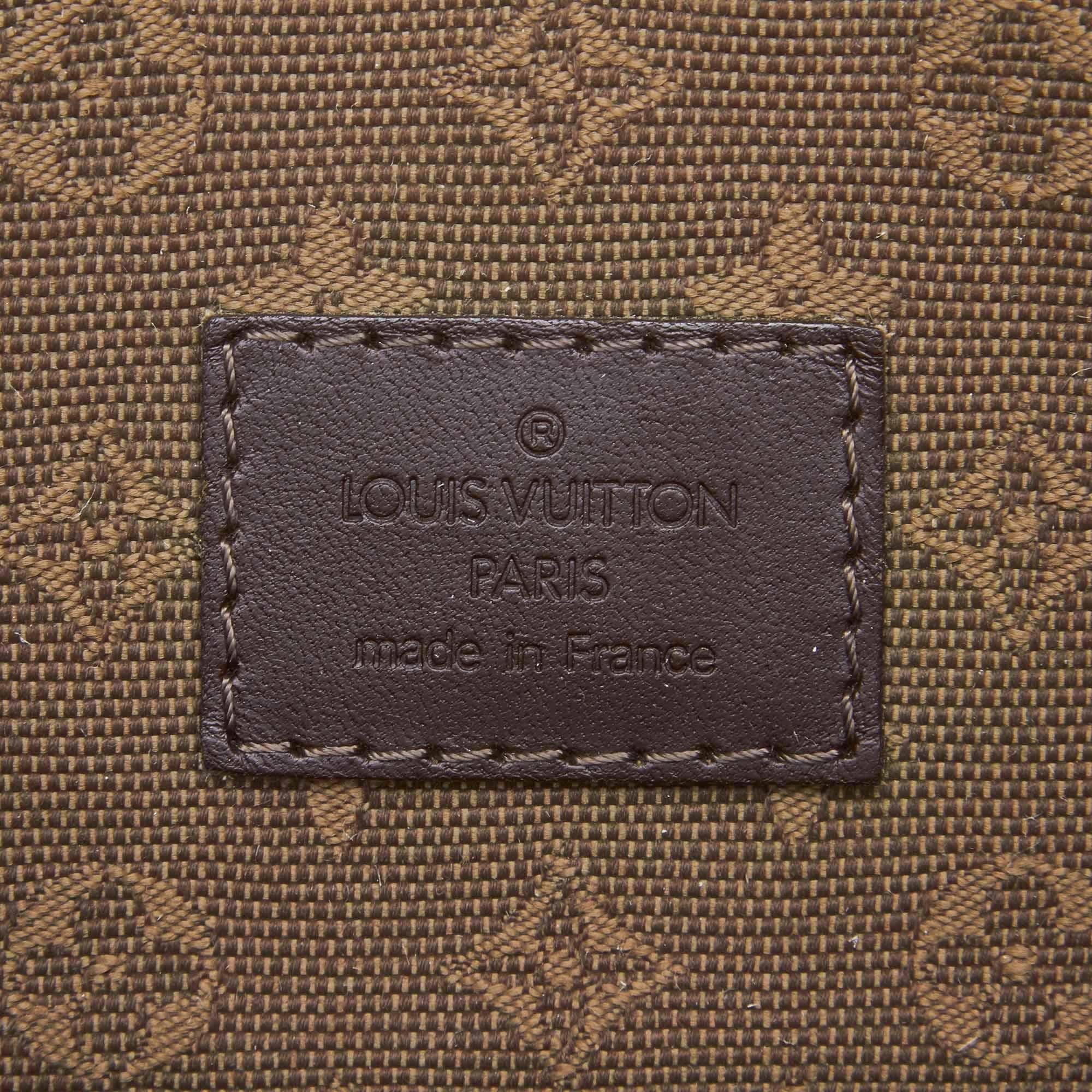 Louis Vuitton Brown Khaki Cotton Fabric Monogram Mini Lin Mary Kate France For Sale 2
