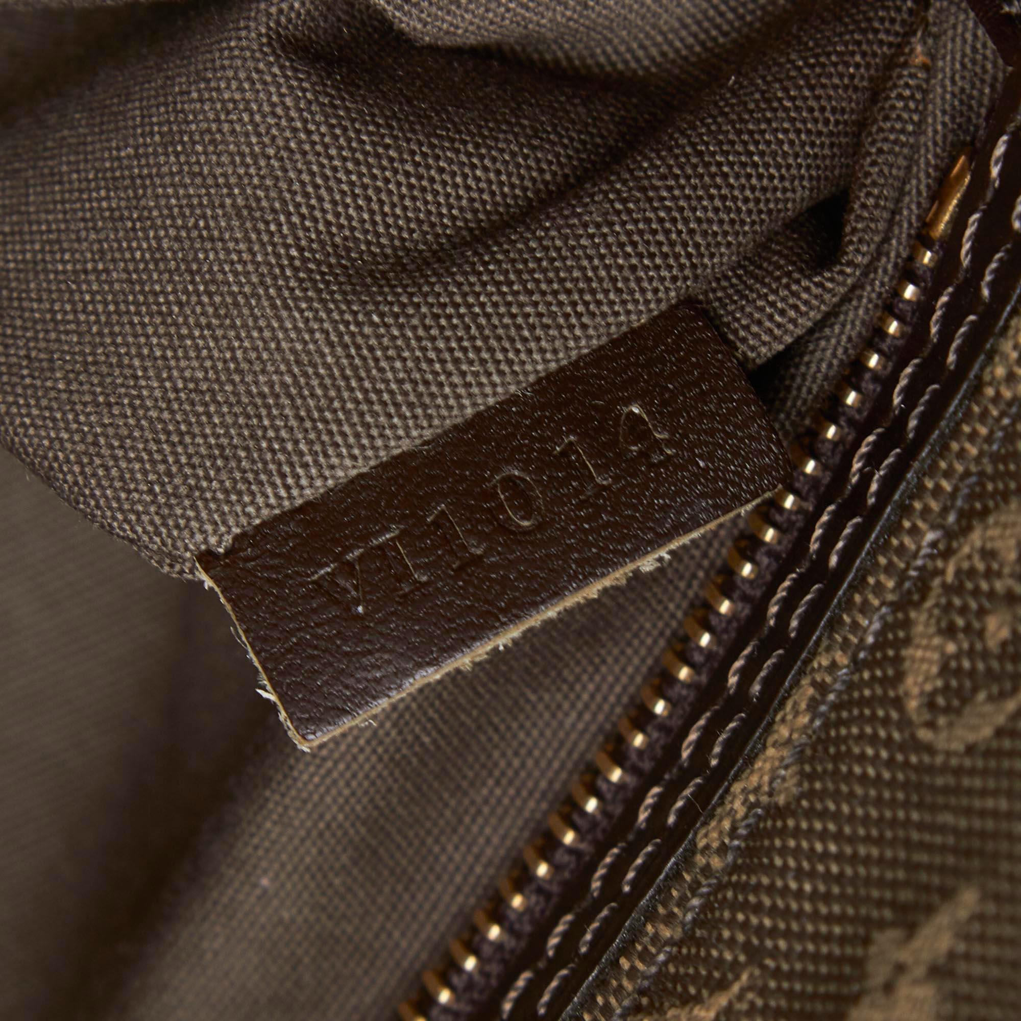 Louis Vuitton Brown Khaki Cotton Fabric Monogram Mini Lin Mary Kate France For Sale 3