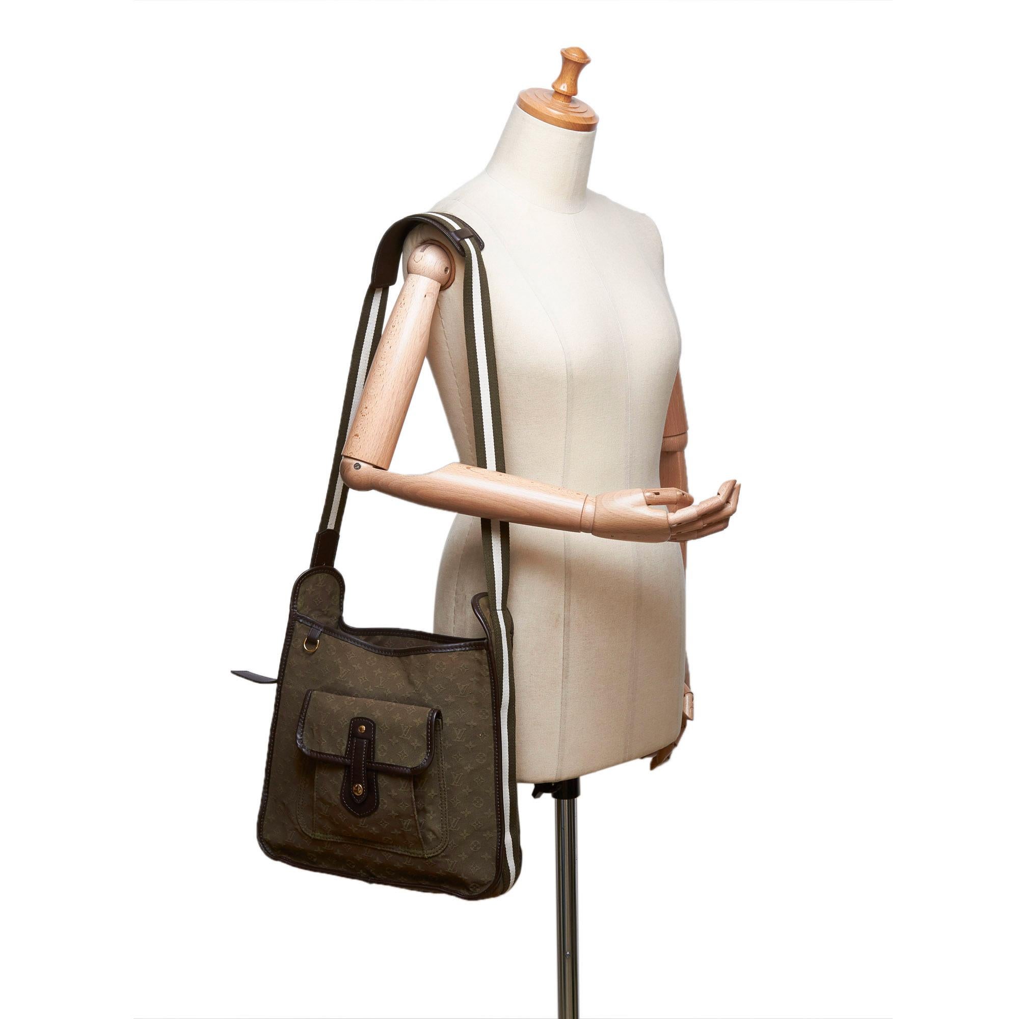 Louis Vuitton Brown Khaki Cotton Fabric Monogram Mini Lin Mary Kate France For Sale 5