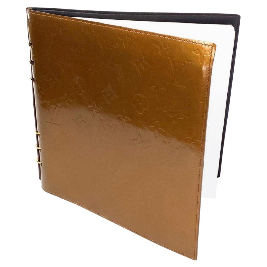 Louis Vuitton Brown Large Vanlady Journal Sketch Monogram Vernis Copper Bronze N For Sale