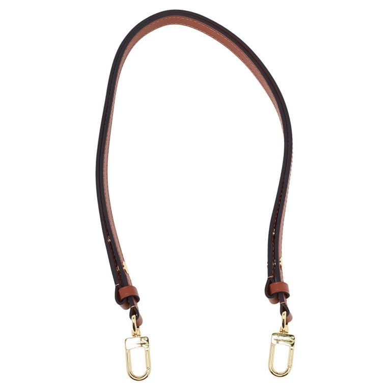 Louis Vuitton Brown Leather Adjustable Shoulder Bag Strap For Sale at