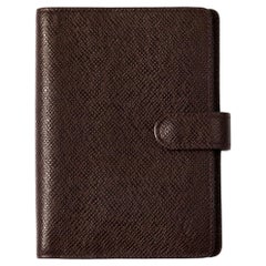 Louis Vuitton Brown Leather Agenda Notebook Cover