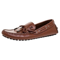 Louis Vuitton Brown Leather Arizona Loafers Size 40.5