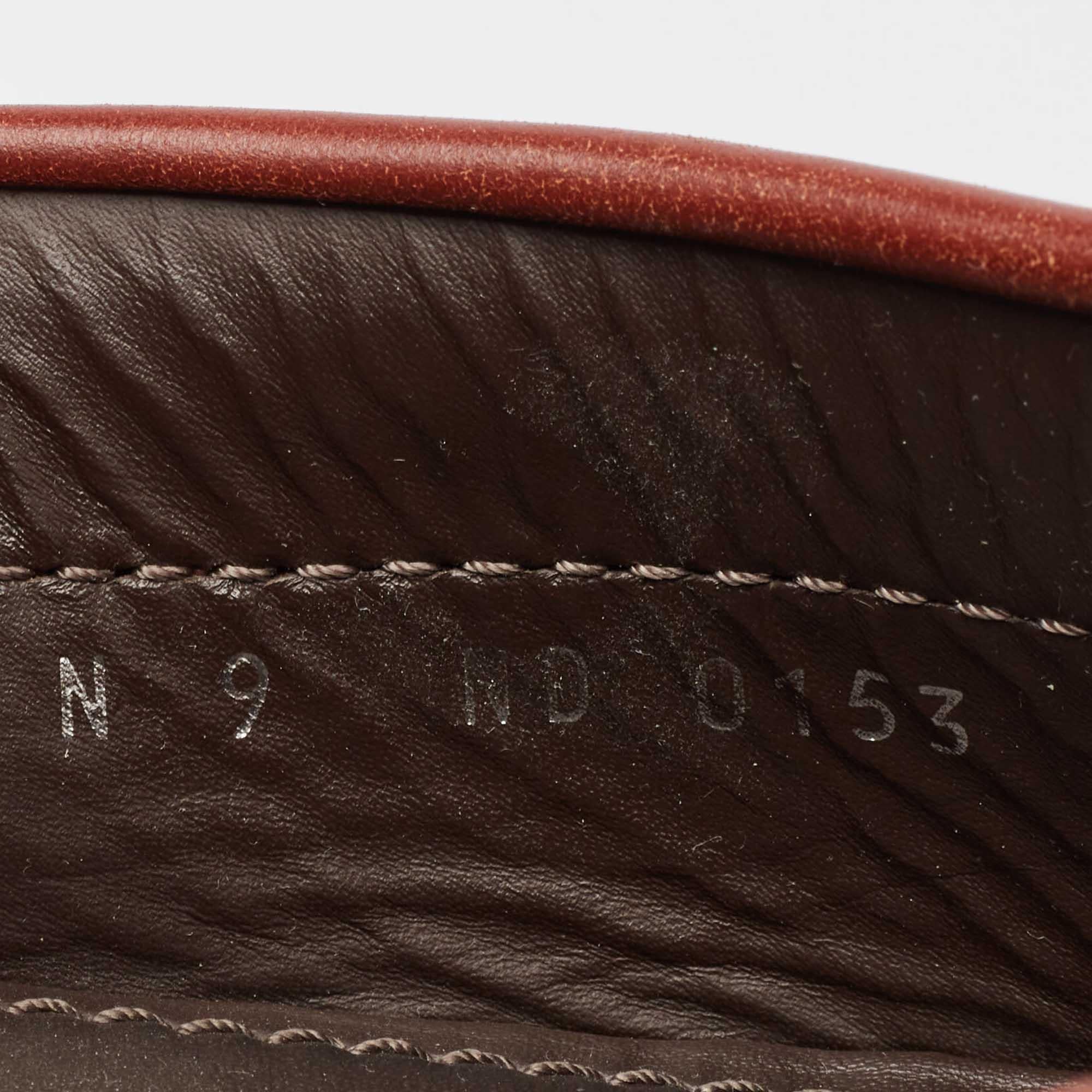 Louis Vuitton Brown Leather Arizona Loafers Size 43 For Sale 4