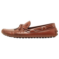 Louis Vuitton Brown Leather Arizona Loafers Size 43