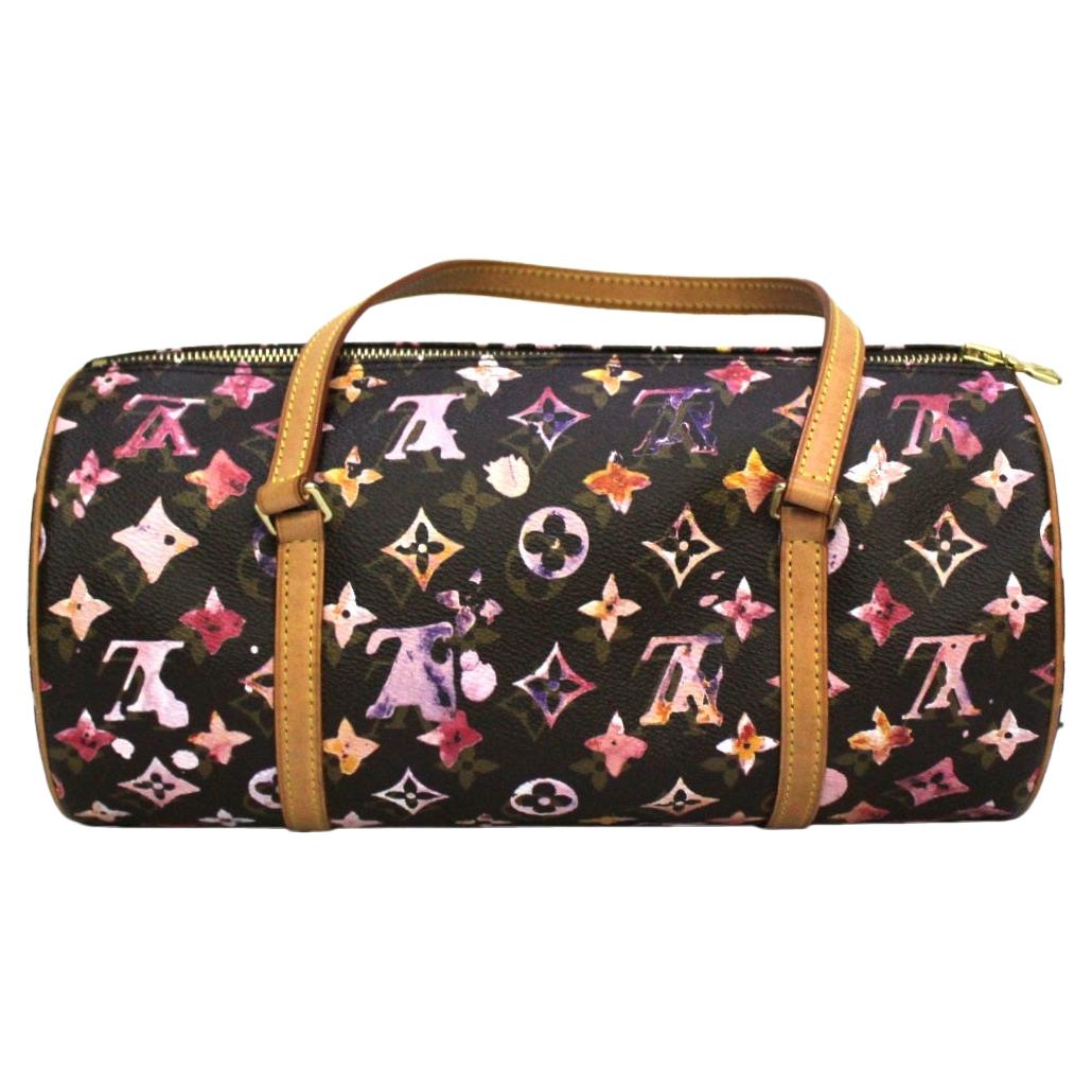 Louis Vuitton Brown Leather Bag Papillon Aquarelle Bag