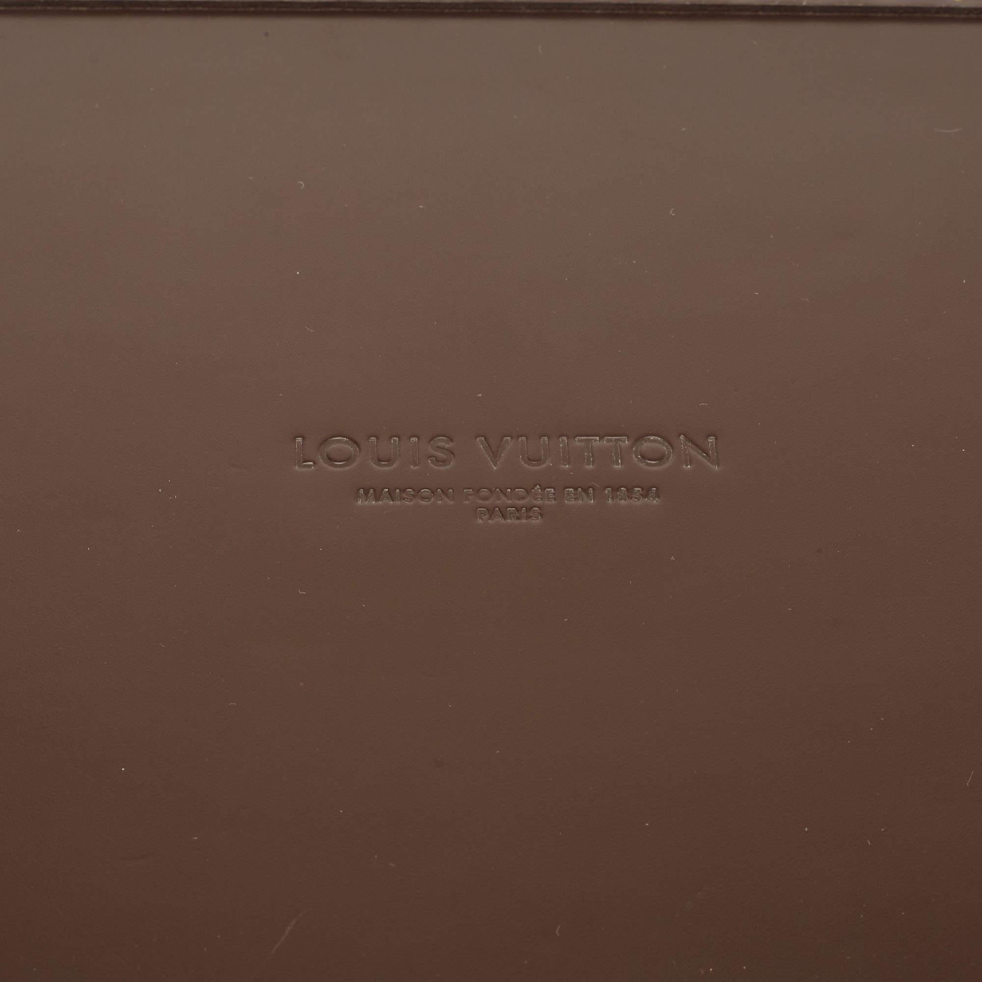 Louis Vuitton Brown Leather Boite Montre Case For Sale 4