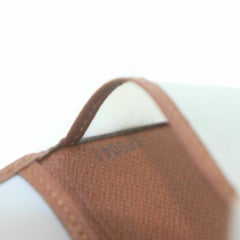 Louis Vuitton Brown Leather Card Case Pass Holder ID Credit 861574