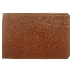 Louis Vuitton Brown Leather Card Case Pass Holder ID Credit 861574