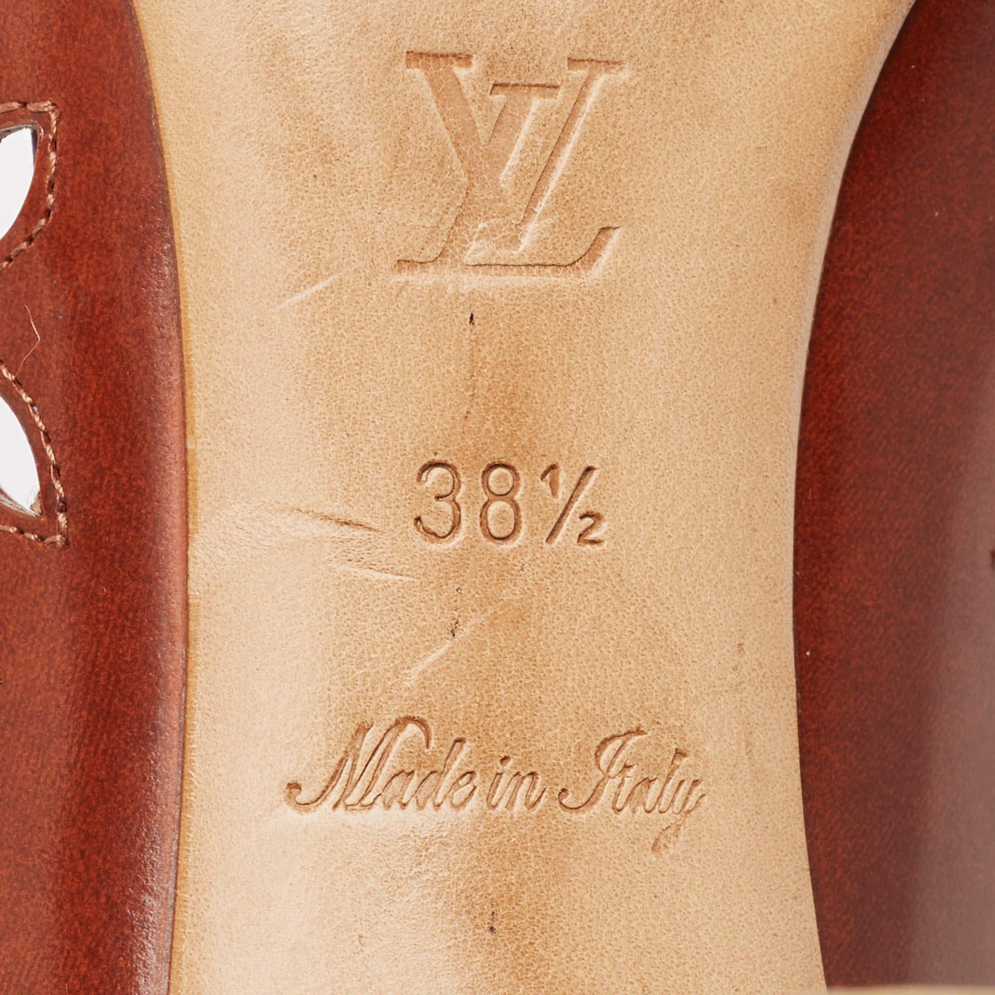 Louis Vuitton - Décolletés in pelle marrone con ritaglio - misura 38,5 3