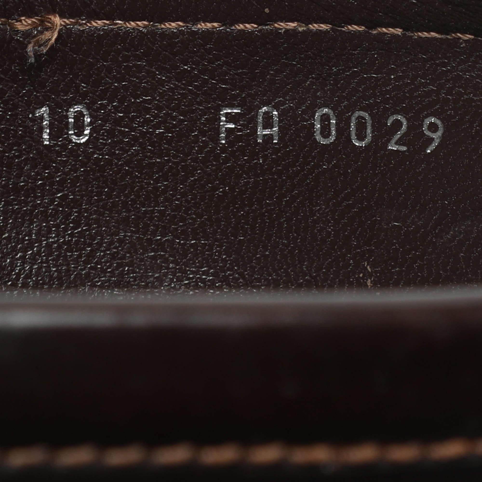 Louis Vuitton Mocassins en cuir Brown Taille 44 en vente 3