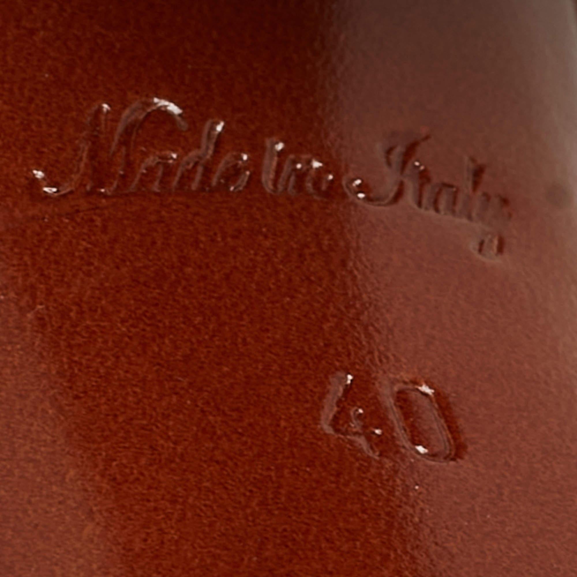 Louis Vuitton Brown Leather Horizon Slingback Sandals Size 40 For Sale 3