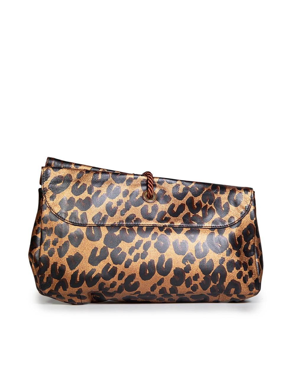 Black Louis Vuitton Brown Leather Leopard Nocturne Bag
