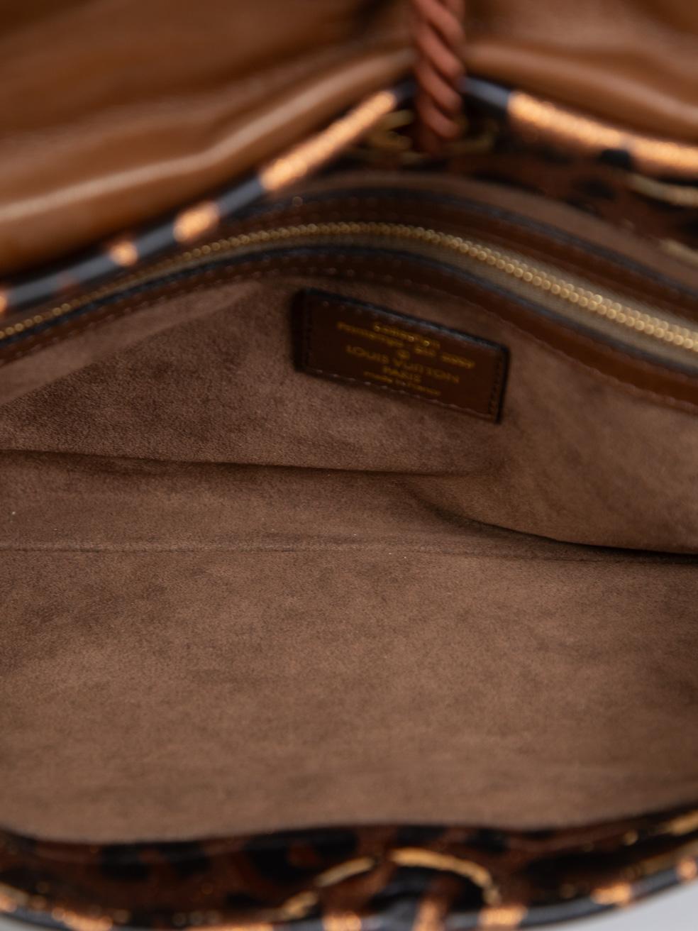 Louis Vuitton Brown Leather Leopard Nocturne Bag 1