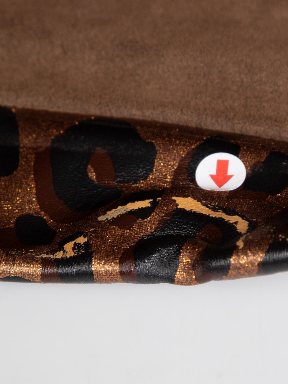 Louis Vuitton Brown Leather Leopard Nocturne Bag 3