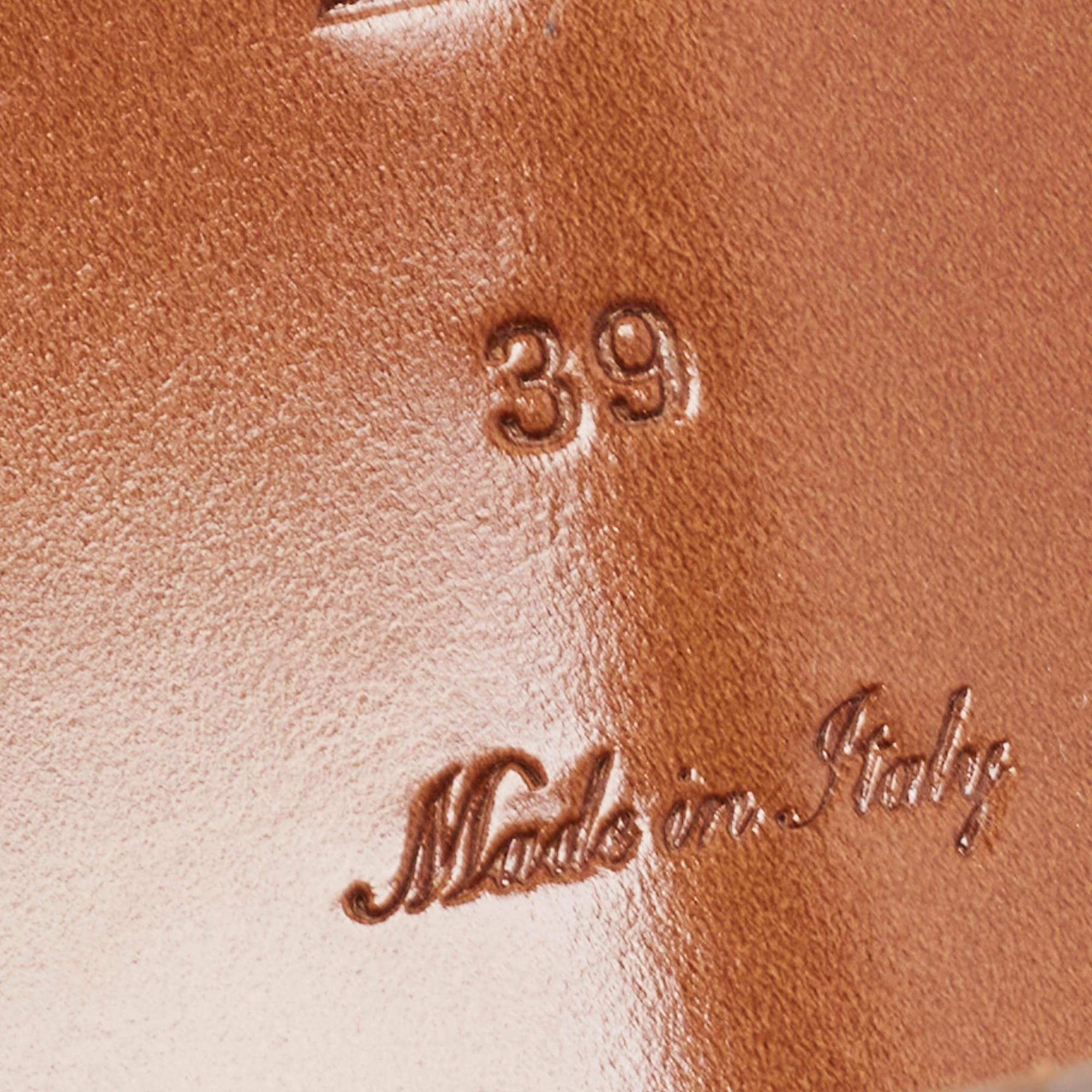Louis Vuitton Brown Leather Lock It Sandals Size 39 1
