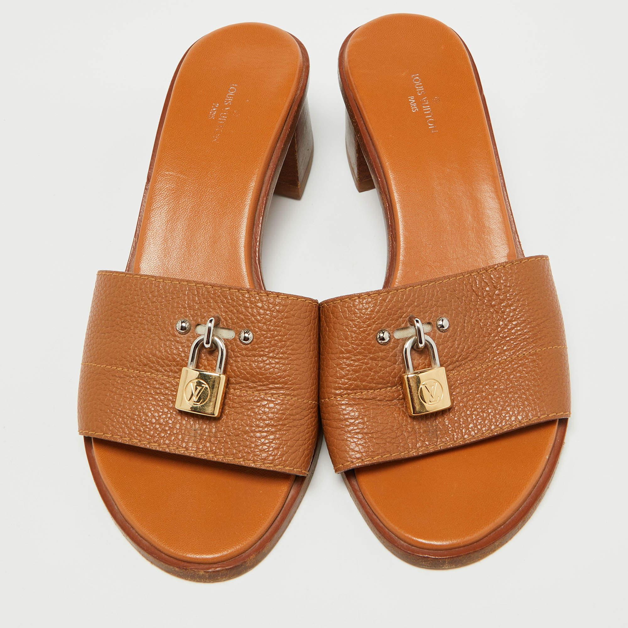 Louis Vuitton Lock It Sandals - 3 For Sale on 1stDibs  lv sandals, brown lv  sliders, louis vuitton sandals price