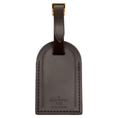 Louis Vuitton Brown Leather Luggage Name Tag