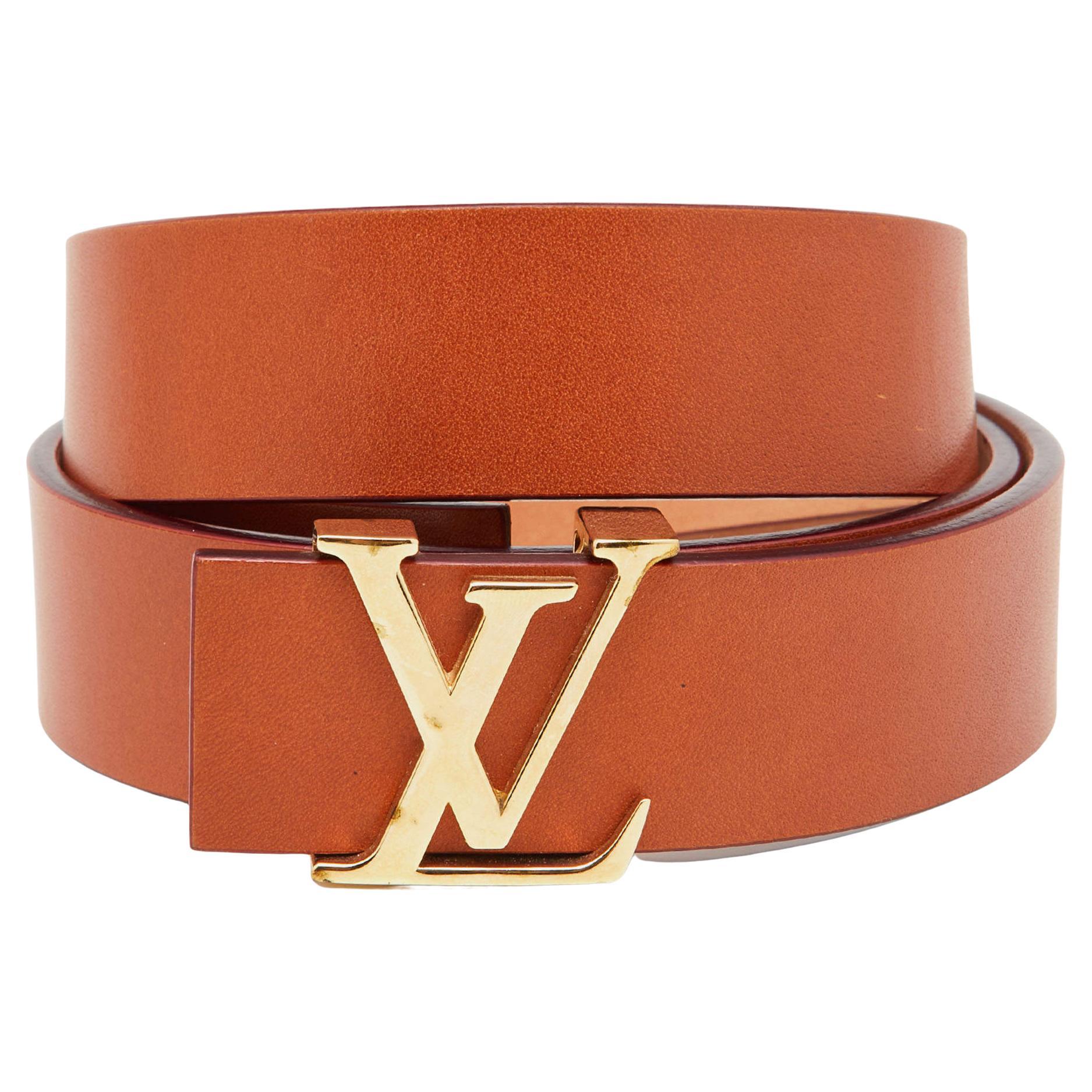 Louis Vuitton Cintura LV Initiales in pelle marrone 85cm