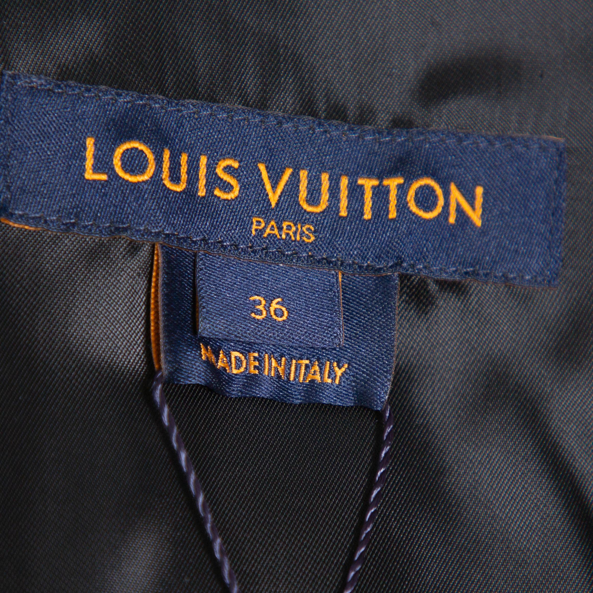Louis Vuitton Braun Leder Miss France Trunk Monogramm Jacke S 1